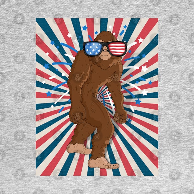 Big foot on independence day by Don’t Care Co